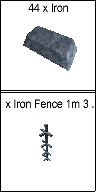 recipe_Voxel_IronFence_1m_3Corners_Recipe.png